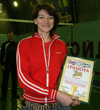 капитан команды-победительницы Н. Братчук