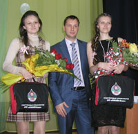 3(слева направо) И. Ситдикова, В. Гудок, Е. Шамрай