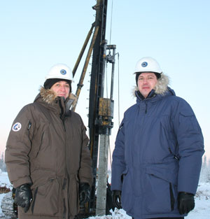 А. Короваев (справа) и В. Руденко на объекте
