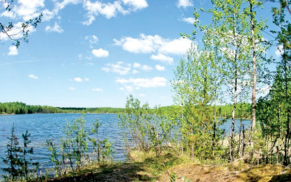 «атомное» озеро на границе Пермского края и Республики Коми