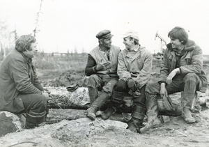А. Баранов со своей первой бригадой в Усинске