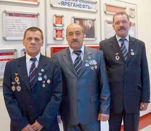 (слева направо) Василий Свинцов, Олег Зоненко и Сергей Нечаев