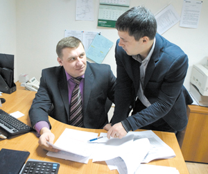 М. Потешкин (слева) и В. Назаров