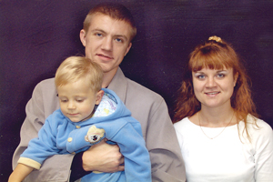 Сын Дмитрий с сестрой Екатериной и племянником Владом
