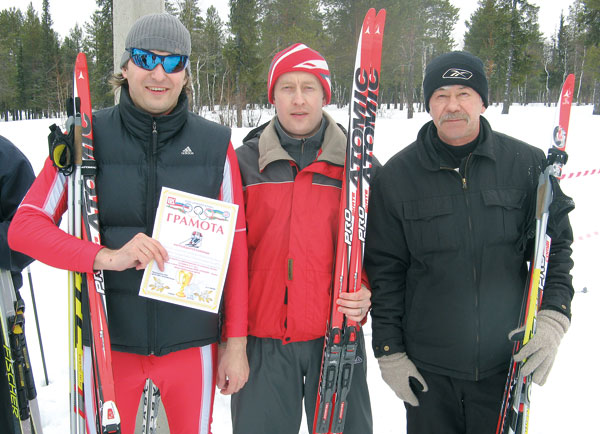 победители (слева направо) С. Герасимов, А. Белан и Н. Глухенько