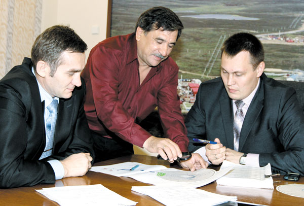 (слева направо) М. Шайхутдинов, Х. Сафиуллин и А. Романов