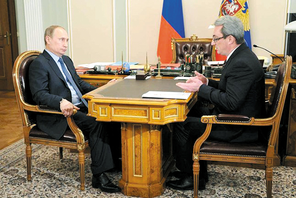 В. Путин (слева) и В. Гайзер